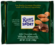 3 PACK of Ritter Sport Milk Chocolate Bar Whole Almonds -- 3.5 oz