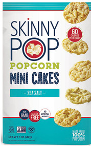 3 PACK of SkinnyPop Popcorn Mini Cakes Gluten Free Sea Salt -- 5 oz