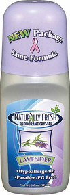 3 PACK of Naturally Fresh Roll On Deodorant Crystal Lavender -- 3 oz
