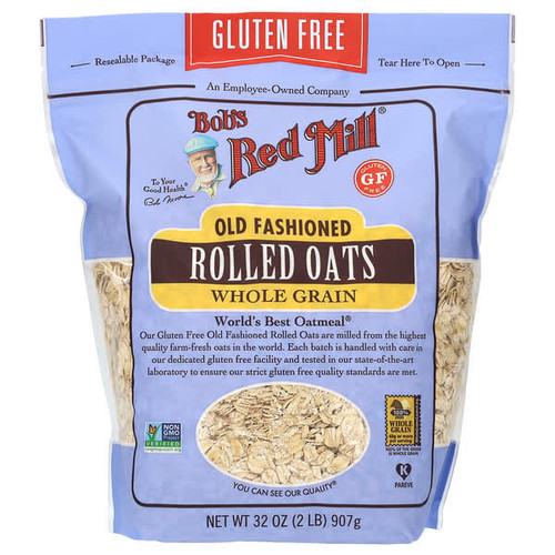 <img alt="Bobs Red Mill, Old Fashioned Rolled Oats, Whole Grain, Gluten Free, 32 oz (907 g)" title="Bobs Red Mill, Old Fashioned Rolled Oats, Whole Grain, Gluten Free, 32 oz (907 g),039978033758"