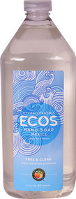 3 PACK of Earth Friendly ECOS Hand Soap Refill Free & Clear -- 32 fl oz
