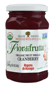 3 PACK of Rigoni di Asiago Fiordifrutta Organic Fruit Spread Cranberry -- 8.82 oz
