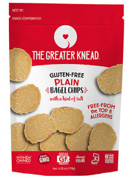 3 PACK of The Greater Knead Bagel Chips Plain -- 4.25 oz