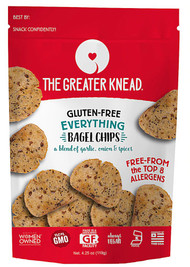 3 PACK of The Greater Knead Bagel Chips Everything -- 4.25 oz