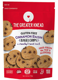 3 PACK of The Greater Knead Bagel Chips Cinnamon Raisin -- 4.25 oz