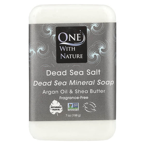 <img alt="One with Nature, Dead Sea Mineral Bar Soap, Fragrance Free, 7 oz (198 g)" title="One with Nature, Dead Sea Mineral Bar Soap, Fragrance Free, 7 oz (198 g),893455000080"