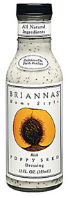 3 PACK of Briannas Home Style Dressing Rich Poppy Seed -- 12 fl oz