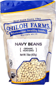 3 PACK of Shiloh Farms Organic Navy Beans -- 15 oz