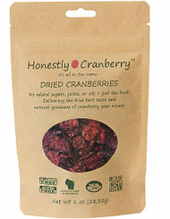 3 PACK of Honestly Cranberry Dried Cranberries Unsweetened -- 1 oz