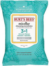 3 PACK of Burts Bees Micellar Cleansing Towelettes -- 30 Towelettes