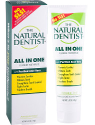 The Natural Dentist, All In One, Anticavity Toothpaste with Purified Aloe Vera, Peppermint Twist, 5.0 oz (142 g) (Discontinued Item)