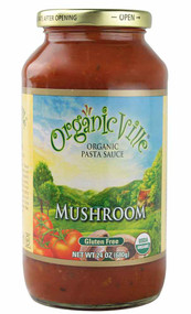 3 PACK of Organicville Organic Pasta Sauce Gluten Free Mushroom -- 24 oz