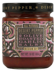 3 PACK of Desert Pepper Trading Salsa 2 Olive Roasted Garlic -- 16 oz