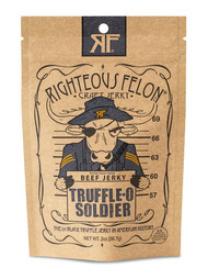 3 PACK of Righteous Felon Beef Jerky Truffle-O Soldier -- 2 oz