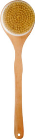 3 PACK of Cleanlogic Wooden Handle Bristle Bath Brush -- 1 Brush