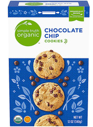 3 PACK of Simple Truth Organic Chocolate Chip Cookies -- 12 oz