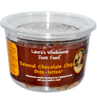 3 PACK of Lauras Wholesome Junk Food Bite-Lettes Oatmeal Chocolate Chip -- 7 oz