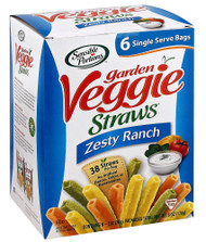 3 PACK of Sensible Portions Garden Veggie Straws Zesty Ranch -- 6 Packs