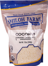 3 PACK of Shiloh Farms Organic Shredded Coconut -- 12 oz