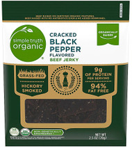 3 PACK of Simple Truth Organic Beef Jerky Cracked Black Pepper -- 2.5 oz