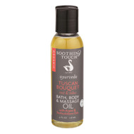 3 PACK of Soothing Touch Ayurveda - Tuscan Bouque - Rest & Relax - Bath, Body Massage Oil -- 4 fl oz