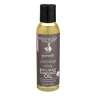 3 PACK of Soothing Touch Ayurveda - Lavender - Calming Bath & Body Massage Oil -- 4 oz