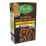 3 PACK of Pacific Foods Organic Chicken Bone Broth Soup Caribbean Black Bean -- 17 oz