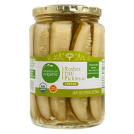 3 PACK of Simple Truth Organic Kosher Dill Pickles Spears -- 24 fl oz