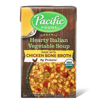 3 PACK of Pacific Foods Chicken Bone Broth Soup Hearty Italian Vegetable -- 17 oz