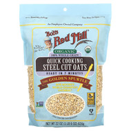 <img alt="Bobs Red Mill, Organic Quick Cooking Steel Cut Oats, 1 lb 6 oz (624 g)" title="Bobs Red Mill, Organic Quick Cooking Steel Cut Oats, 1 lb 6 oz (624 g),039978049605"
