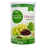 3 PACK of Simple Truth Organic Seedless Raisins -- 20 oz