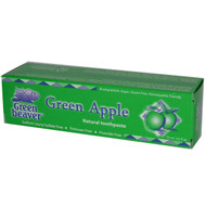 3 PACK of Green Beaver Natural Toothpaste Green Apple -- 2.5 fl oz
