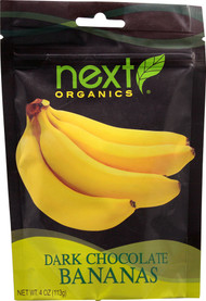3 PACK of Next Organics Dark Chocolate Covered Snacks Banana -- 4 oz