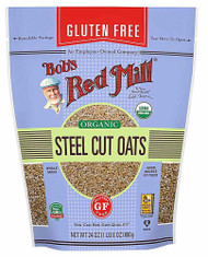 3 PACK of Bobs Red Mill Organic Steel Cut Oats Gluten Free -- 24 oz