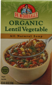 3 PACK of Dr. McDougalls Vegan Soup Lentil Vegetable with Kale -- 18 fl oz