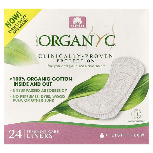 <img alt="Organyc, Cotton Panty Liners, Light Flow, 24 Panty Liners" title="Organyc, Cotton Panty Liners, Light Flow, 24 Panty Liners,8016867009959"