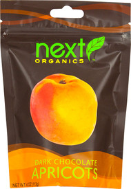 3 PACK of Next Organics Dark Chocolate Covered Snacks Apricot -- 4 oz