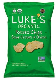 3 PACK of Lukes Organic Potato Chips Gluten Free Sour Cream & Onion -- 4 oz