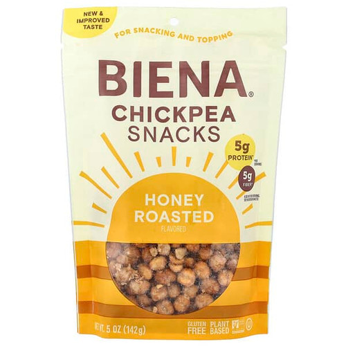 <img alt="BIENA, Chickpea Snacks, Honey Roasted, 5 oz (142 g)" title="BIENA, Chickpea Snacks, Honey Roasted, 5 oz (142 g),857597003262"
