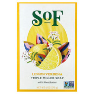 <img alt="SoF, Triple Milled Bar Soap with Shea Butter, Lemon Verbena, 6 oz (170 g)" title="SoF, Triple Milled Bar Soap with Shea Butter, Lemon Verbena, 6 oz (170 g),856885200116"
