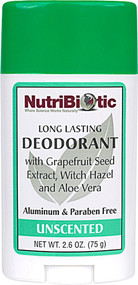 3 PACK of NutriBiotic, Deodorant, Unscented, 2.6 oz (75 g)