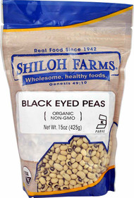 3 PACK of Shiloh Farms Organic Black Eyed Peas -- 15 oz