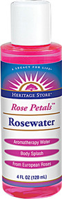 3 PACK of Heritage Store, Rosewater, Aromatherapy Water, Rose Petals, 4 fl oz (118 ml)