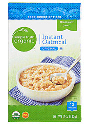 3 PACK of Simple Truth Organic Instant Oatmeal -- 12 Packets
