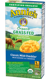 3 PACK of Annies Homegrown Organic Grass Fed Classic Mild Cheddar Macaroni & Cheese -- 6 oz