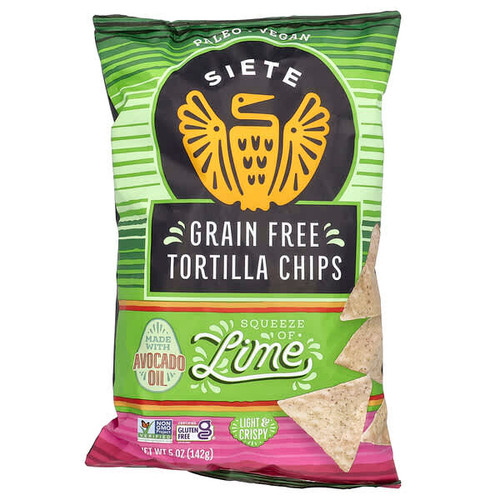 <img alt="Siete, Grain Free Tortilla Chips, Lime, 5 oz (142 g)" title="Siete, Grain Free Tortilla Chips, Lime, 5 oz (142 g),851769007010"