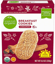 3 PACK of Simple Truth Organic Breakfast Cookies Cinnamon -- 8 oz