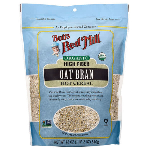 <img alt="Bobs Red Mill, Organic High Fiber Oat Bran, Hot Cereal, 18 oz (510 g)" title="Bobs Red Mill, Organic High Fiber Oat Bran, Hot Cereal, 18 oz (510 g),039978019554"