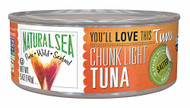 3 PACK of Natural Sea Chunk Light Yellow Fin Tuna With Salt -- 5 oz