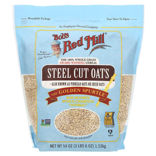 <img alt="Bobs Red Mill, Steel Cut Oats, Whole Grain, 54 oz (1.53 kg)" title="Bobs Red Mill, Steel Cut Oats, Whole Grain, 54 oz (1.53 kg),039978051400"
